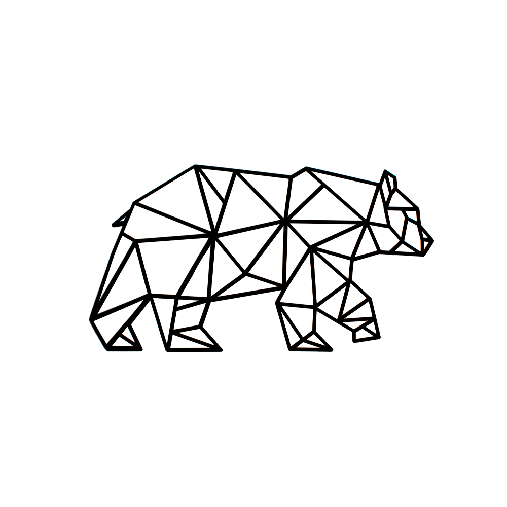 Decoration en métal en forme d'ours