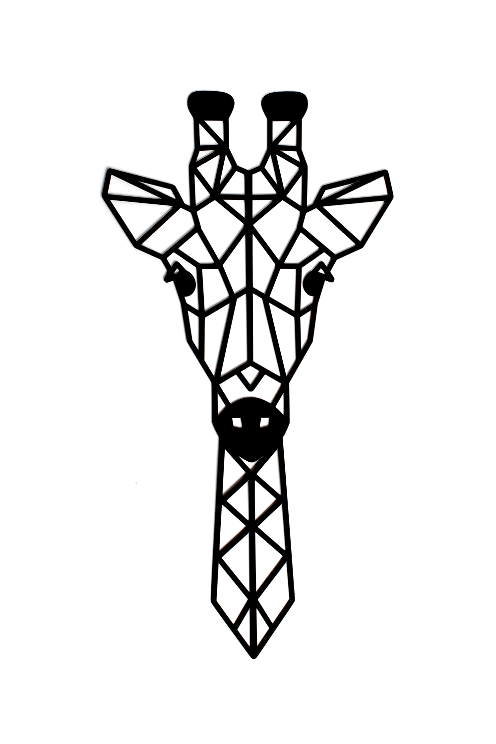 Plaque murale décorative en forme de tête de Girafe